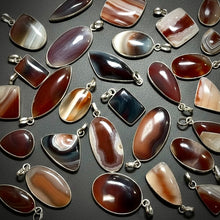 Load image into Gallery viewer, PENDANT | Botswana Agate | 925 Silver Plated
