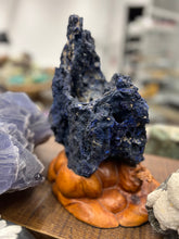 Load image into Gallery viewer, Museum Grade Azurite on stand from Chessy France
