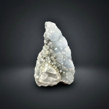 Load image into Gallery viewer, Druzy Chalcedony Stalactite with Druzy Clear Apophyllite &amp; Optical Calcite | Maharashtra, India
