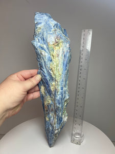 Blue Kyanite + Green/Red Lepidolite Mineral Collector’s Showpiece • Brazil