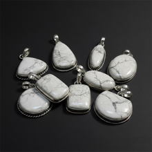 Load image into Gallery viewer, Pendant | Howlite | 925 Silver Plated
