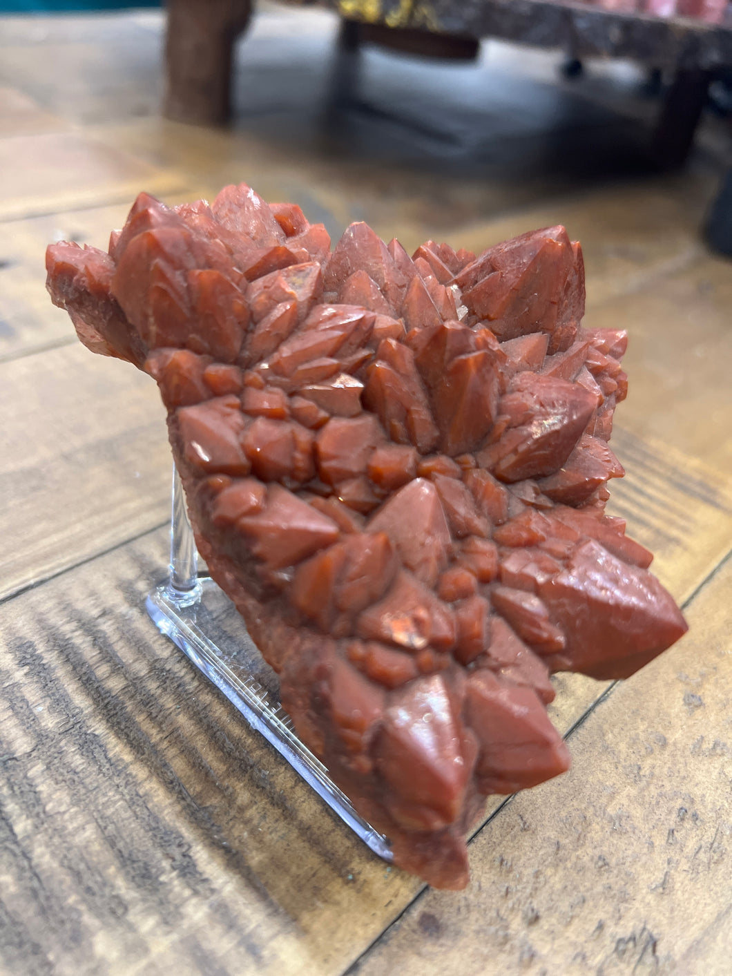 Red Hematite Quartz Cluster • Morocco