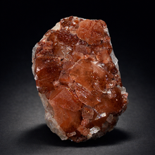 Load image into Gallery viewer, Rare Red Apophyllite + Druzy Red Stilbite Flowers — Deccan Traps, India

