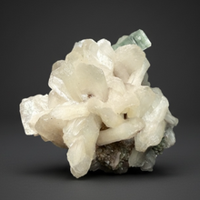 Load image into Gallery viewer, High-Grade Gemmy Green Apophyllite on White Stilbite  | Deccan Traps, Maharashtra, India
