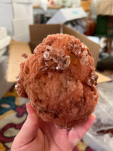 Load image into Gallery viewer, Red Druzy Apophyllite in Stilbite Flower VERY RARE
