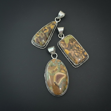 Load image into Gallery viewer, PENDANT | Ajooba Jasper (Fruit Jasper) | 925 Silver Plated
