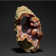 Load image into Gallery viewer, “Goblin Chalcedony” Pink &amp; Orange Druzy Botryoidal Stalactites — Tichka Massif, High Atlas, Morocco
