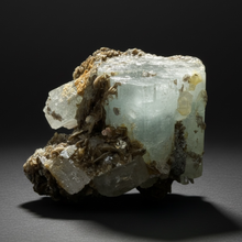 Load image into Gallery viewer, Premium Aquamarine with Mica on Matrix  Collector Mineral Specimen – Nagar Valley, Pakistan
