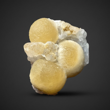 Load image into Gallery viewer, Rare Botryoidal Yellow Fluorite on Quartz Matrix  Collector Mineral Specimen – Maharashtra, India
