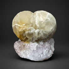 Load image into Gallery viewer, Rare Botryoidal Yellow Fluorite on Quartz Matrix  Collector Mineral Specimen – Maharashtra, India
