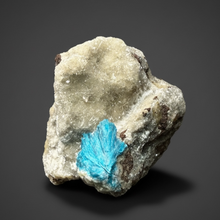 Load image into Gallery viewer, Rare Electric Blue Cavansite on Druzy Matrix – Collector Mineral Specimen | India

