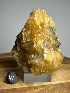 Glowing Flame Calcite Cluster from Maharashtra • High Grade