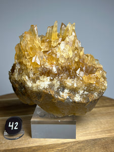 Glowing Flame Calcite Cluster from Maharashtra • High Grade