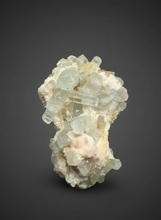 Load image into Gallery viewer, Light Mint Green Tourmaline on Matrix– Pegmatite Mineral Specimen from Pakistan
