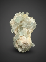 Load image into Gallery viewer, Light Mint Green Tourmaline on Matrix– Pegmatite Mineral Specimen from Pakistan
