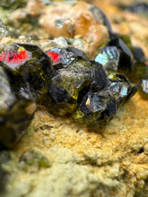 Load image into Gallery viewer, Gemmy Green Garnet on Matrix – Pakistan Collector Specimen
