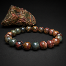 Load image into Gallery viewer, BRACELET Red Cherry Creek Jasper - LG 10MM Beads
