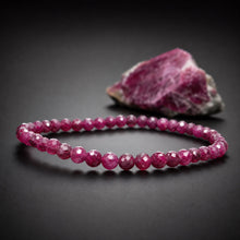 Load image into Gallery viewer, BRACELET Ruby - 4MM Faceted Beads
