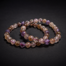Load image into Gallery viewer, TRANSFORMATION BRACELET super 7 &amp; Rutile - MED 8MM Beads
