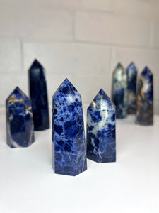 Sodalite Obelisk Tower from Brazil • High Grade