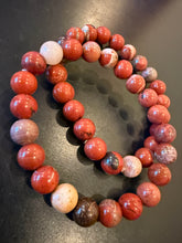Load image into Gallery viewer, BRACELET Red Brecciated Jasper - MED 8mm
