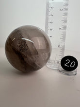 Load image into Gallery viewer, Dendrite Manganese Included Iron Oxide Quartz (Golden Healer) Sphere • RARE
