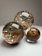 Load image into Gallery viewer, Garden Quartz Golden Rutile and/or Cubic Golden Pyrite Sphere • High Grade • RARE
