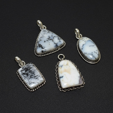 Load image into Gallery viewer, Pendant | Dendritic Opal | 925 Silver Plated
