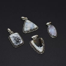 Load image into Gallery viewer, Pendant | Dendritic Opal | 925 Silver Plated
