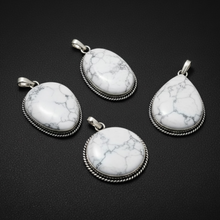 Load image into Gallery viewer, Pendant | Howlite | 925 Silver Plated
