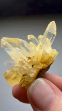 Load and play video in Gallery viewer, High Grade Golden Iron-Stained Himalayan Quartz Cluster | Rare Pakistan Mineral Specimen | Collector Display Crystal
