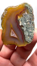 Load and play video in Gallery viewer, Polished Malawi Agate Half – High-Grade African Banded Agate Display Specimen
