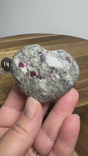 Load and play video in Gallery viewer, Ruby in Albite Puff Heart from India
