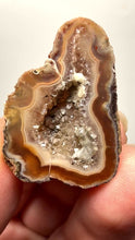 Load and play video in Gallery viewer, Polished Malawi Agate Half – High-Grade African Banded Agate Display Specimen
