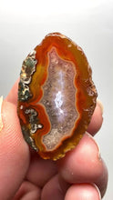 Load and play video in Gallery viewer, Polished Malawi Agate Half – High-Grade African Banded Agate Display Specimen
