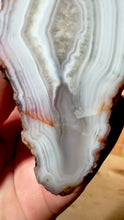 Load and play video in Gallery viewer, Rare Moroccan White Parallax Agate Collected by Indigenous Nomads | Ancient Beauty from the Sahara
