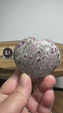 Load and play video in Gallery viewer, Ruby in Albite Puff Heart from India
