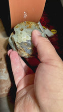 Load and play video in Gallery viewer, Rare Midnight Muse Parallax Agate – Madhya Pradesh, India | Farmer-Found, Natural Chalcedony
