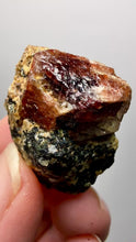Load and play video in Gallery viewer, Naturally Faceted Zircon Crystal on Pegmatite–Biotite Matrix • Pakistan Mineral Specimen
