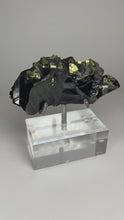 Load and play video in Gallery viewer, Cubic Galena, Sphalerite-Marmatite &amp; Octahedral Golden Chalcopyrite from Bulgaria • Rare High Grade • Mineral Collector’s Specimen Showpiece
