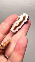 Load and play video in Gallery viewer, Lot of 4 Small Malawi Agate Halves – Polished Rare Colorful Collector Specimens
