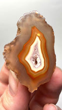 Load and play video in Gallery viewer, Polished Malawi Agate Half – High-Grade African Banded Agate Display Specimen
