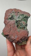 Load and play video in Gallery viewer, Brochantite Collector Mineral Specimen – Vivid Green Copper Crystals from Morocco
