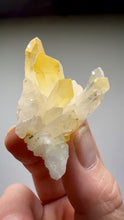 Load and play video in Gallery viewer, High Grade Golden Iron-Stained Himalayan Quartz Cluster | Rare Pakistan Mineral Specimen | Collector Display Crystal
