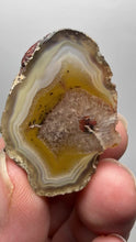 Load and play video in Gallery viewer, Polished Malawi Agate Half – High-Grade African Banded Agate Display Specimen
