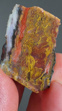 Load and play video in Gallery viewer, Pink Yellow Red Moroccan Agate | High Atlas Mountains •UNPOLISHED LAPIDARY  SLAB
