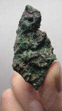 Load and play video in Gallery viewer, Brochantite Collector Mineral Specimen – Vivid Green Copper Crystals from Morocco
