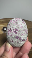 Load and play video in Gallery viewer, Ruby in Albite Palm Stone from India
