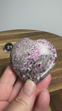 Load and play video in Gallery viewer, Ruby in Albite Puff Heart from India
