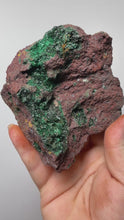 Load and play video in Gallery viewer, Brochantite Collector Mineral Specimen – Vivid Green Copper Crystals from Morocco

